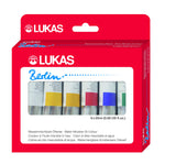 Lukas Berlin Pro Artists Water Mixable Oil Paint Set of 6 (20mL) Starter Set of 6-20 ml Tubes, Water Soluble Oil Paints, Smooth