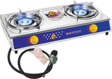 Vivicreate 2 Burner Propane Gas Stove Outdoor Cooking Portable Double Burner Propane Cooktop Burners for Camping BBQ Patio Fryin