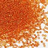 Bulk Seed Beads 200 Grams About 6500pcs, 3mm 8/0 Orange Glass Craft for Making Earrings, Bracelets, Pendants, Waist Jewelry,DIY