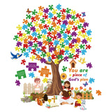 155 Pieces of Christian Tree Bulletin Board Set The Gods Plan to Decorate Children's Sunday School, Religious Bible, Scripture C