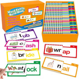 Paritirth Word Family Build Book Set, 30 Phonics Flip Books for Kids, Early Reading & Spelling Learning Cards, Educational Presc