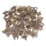 Trendivibe Butterfly Charms Pendant Antique For Scrapbook Decoration Key Chains Earring Bronze