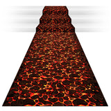 24 Inch x 10 ft Plastic Hot Coals Runner Party Decorations Lava Themed Party Theme Tablecloth Runner Table Floor Cover for Fire