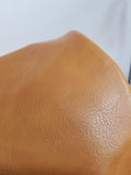 Caramel Tan Vegan Faux Leather Synthetic Pleather 0.9 mm Madison 1/2 Yard 18-20 inch Wide x 54 inch Length Soft Smooth Upholster