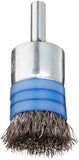 Weiler 11113 0.0104 Wire Size, 302 Stainless Steel Bristles, Banded, Solid End, StemMounted Crimped Wire End Brush, Made in th