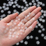 Knitgrip 150 Pcs Mini Snowflake for Craft 0.35 Inch Small Resin Xmas Embellishment Tiny Snowflake Ornaments Little Craft Pieces