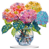 Diamond Painting Kits for Adults Beginners, 5D Full Drill Flowers Crystal Art Desktop Ornament, DIY Single Sided Home Office Des