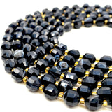 ABCGEMS African Black Sardonyx Beads (Enhanced Prism Shape that Amplifies The Energy - Allows Energy to be Dispersed in All Dire