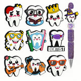 10Pcs Protect Teeth Silicone Beads Insect Themed Beads for Keychain Making, Loose Beads Bulk for Pens DIY Handmade Crafts Neckla