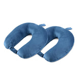 Kuber Industries (Pack Of 2) Neck Pillow | Plain Microfiber Travel Pillow For Neck | Rest Pillow | Neck Cushion Pillow For Car |