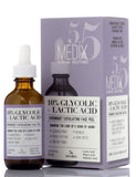 Medix 5.5 10% Glycolic Acid Face Peel Exfoliating Serum with Lactic Acid + Salicylic Acid, Gentle Skin Care Exfoliate Facial Pee