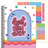 Carson Dellosa Retro Remix Teacher Planner 2025-2026, Undated 8 x 11 Lesson Plan Book With Retro Stickers, Class Schedule, Weekl