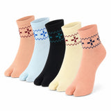 Rysn Women Combed Cotton Thumb Socks Ankle Length Multicolor, Vibrant Colors, Soft Breathable & Stretchable Comfortable Fit Ev
