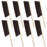 8 Pcs Wooden Dust Brush Long Handle Bench Broom with Soft PP Bristles, Hand Brush for Cleaning Cars, Sofas, Fireplaces, Counte