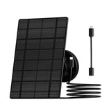 ZUMIMALL 3W Solar Panel for Outdoor Camera Wireless Camera,X2/X1/F5, IP66 Waterproof Solar Panel with 10Ft Type C Charge Cable,