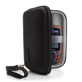 USA GEAR Travel Electronics Organizer 6.5 Inch Zipper Case with Hard Shell Case Exterior and Accessory Pocket Charger Organi