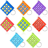 Hicarer Tic Tac Toe Keychain for Kids Ages 8-12 Party Favors Plastic Keyholders Game for Goodie Bags Mini Backpack Valentines Bi