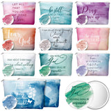 Reginary 20 Set Christian Gifts Bulk for Women Religious Canvas Makeup Bags Compact Mirrors Bible Verse Church Favors for Pastor