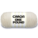 Caron One Pound Solids Yarn (4) Medium Worsted Gauge 100% Acrylic 6 oz Off White For Crochet, Knitting & Crafting