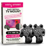 HangSmart TV® Wall Mount NO Stud - Original & Patented Easy Install, DIY for 19-100 TVs, Holds Up to 150LBS, Fits Most LED LCD Flat Screens & Monitors, Includes Hardware