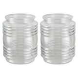 Aspen Creative 23603-02, Replacement Clear Jelly Jar Glass Shade, Use For Indoor And Outdoor, 5-5/8Dia x 4-3/4H/Fitter 3-1/4, 2