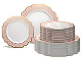 OCCASIONS 120 Plates Pack,(60 Guests) Heavyweight Premium Wedding Party Disposable Plastic Plates Set -60 x 10.5'' Dinner + 60