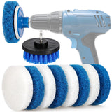 Lanties 10 Pack 4 in Drill Powered Scrubber Pads Cleaning Kit