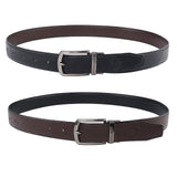 Keviv PuLeather Formal, Casual & Reversible Belts For Men (Black/Brown) (GbGb / Belt07)