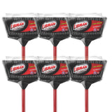 Libman Commercial 915 Lobby Broom, 38inch Length, 10inch Width, Steel Handle, Black/Red (Pack of 6)