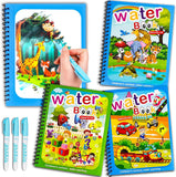 Reusable Magic Water Book for Kids 25 Years Drawing Coloring Books Magic Pen 12 Pcs