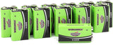 Interstate Batteries 9 Volt Alkaline Battery (12 Pack) All-Purpose 9V High Performance Batteries - Workaholic (DRY0196)