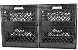 JEZERO 24 Quart 4-Pack Heavy Duty Plastic Crate | Stackable Multi-Purpose Storage Bin for Garage, Home, Office, Groceries, Outdo