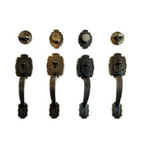 LOCKSET4U Double Front Door Hardware Set MARA, Heavy Duty Entry Double (Keyed and Dummy) Door Lock Set with Exterior and Interio