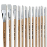 White Synthetic Flat & Round Brushes by Artists Loft Necessities