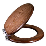 Design House 561241JV Dalton Rustic Round Toilet Seat Soft Close for Bathroom, Java