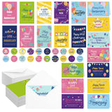 Motiskyy 100 Sets Happy Work Anniversary Cards with Envelopes and Stickers Employee Anniversary Cards 20 Design 4 x 6 Inches Sta