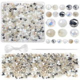 TOAOB 1000pcs Briolette Crystals Glass Beads 4mm 6mm 8mm Rondelle Faceted Spacer Beads White Loose Beads for Bracelets Necklace