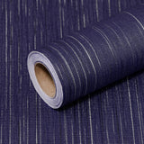Qianglive Navy Blue Grasscloth Peel and Stick Wallpaper Texture Contact Paper 23.6x480 Vintage Wallpaper Removable Waterproof Wa