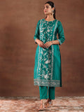 Libas Women'S Chanderi Silk Kurta Set (49454 Teal L
