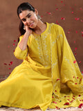 Libas Women'S Chanderi Silk Kurta Set (49457 Mustard Xl