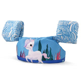 Silfrae Swim Vest Swim Floatation Vest Learn-to-Swim Device for Kids 30-50 lbs (Sky Blue Horse)