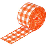 2 Inch 6.5 Yards Thanksgiving Christmas Buffalo Plaid Ribbons Rolls Wired Edge Gingham Ribbon for Crafts Bow Making Floral Wreat