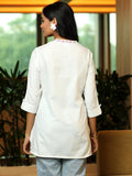 Libas Women'S Cotton Blend Straight Kurtis (58246B_White White Xl
