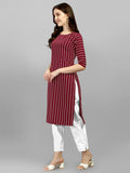 Wedani Women Crepe Printed Kurti (Krt481) (Small Maroon),Maroon,S,Crepe,Straight,Kurti, kurta
