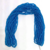 Czech 11/0 Glass Seed Beads, Silver Lined - 12 String Hanks, Multi Colors (Dark Blue)