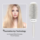 Eagle Fortress XL Ceramic + Ionic Round Hair Brush 2 inch - Grey