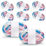 GQIRIL Chunky Yarn for Hand Knitting - 8 Pack Plush Yarn for Crocheting, Soft Bulky Polyester Chunky Blanket for Crochet Handcra