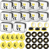 Yungyan 36 Pcs Softball Gifts 12 Softball Makeup Bag for Women Party Favors Team Gifts with 12 Sport Hair Scrunchies 12 Round Po