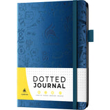 Clever Fox Dotted Journal, Blank A5 Notebook, Project Planner, Mystic Blue