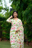 Anni Designer Women'S Rayon Blend Straight Printed Kurta With Pant & Dupatta (Kumud Cream-Vks03_Xxl_Cream_Xx-Large),Cream,2XL,,,